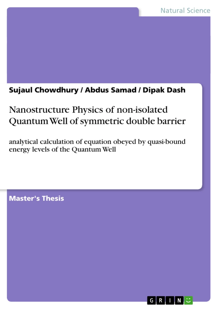 Titel: Nanostructure Physics of non-isolated Quantum Well of symmetric double barrier