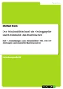 Title: Der Mīttānni-Brief und die Orthographie und Grammatik des Hurritischen