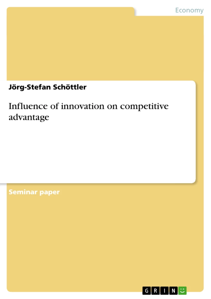 Titel: Influence of innovation on competitive advantage