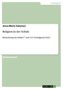 Titre: Religion in der Schule