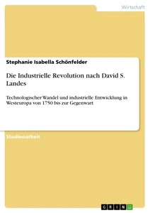Titel: Die Industrielle Revolution nach David S. Landes