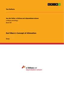 Titre: Karl Marx's Concept of Alienation