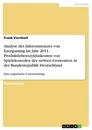 Título: Analyse des Jahresumsatzes von Exergaming im Jahr 2011. Produktlebenszykluskosten von Spielekonsolen der siebten Generation in der Bundesrepublik Deutschland