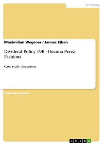 Title: Dividend Policy 19B - Deanna Perez Fashions
