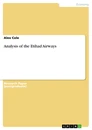 Title: Analysis of the Etihad Airways