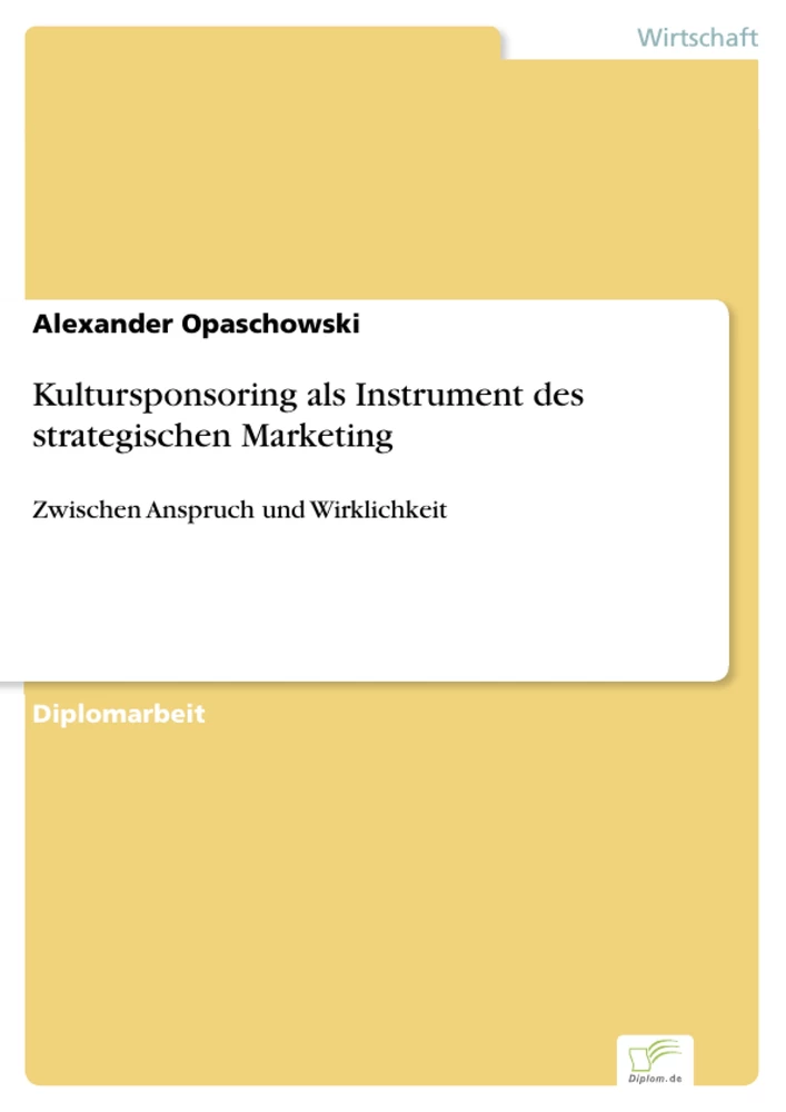 Titel: Kultursponsoring als Instrument des strategischen Marketing