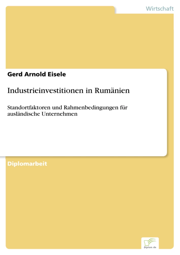Titel: Industrieinvestitionen in Rumänien