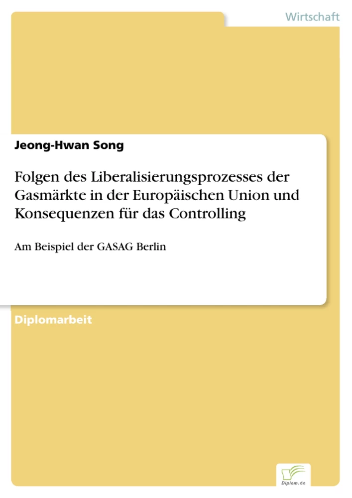 Titel: Folgen des Liberalisierungsprozesses der Gasmärkte in der Europäischen Union und Konsequenzen für das Controlling