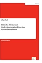 Titel: Kritische Ansätze zur Modernisierungsfunktion des Nationalsozialismus