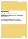 Titel: Liquidität und Transparenz in Börsensegmenten für kleine und mittlere Unternehmen