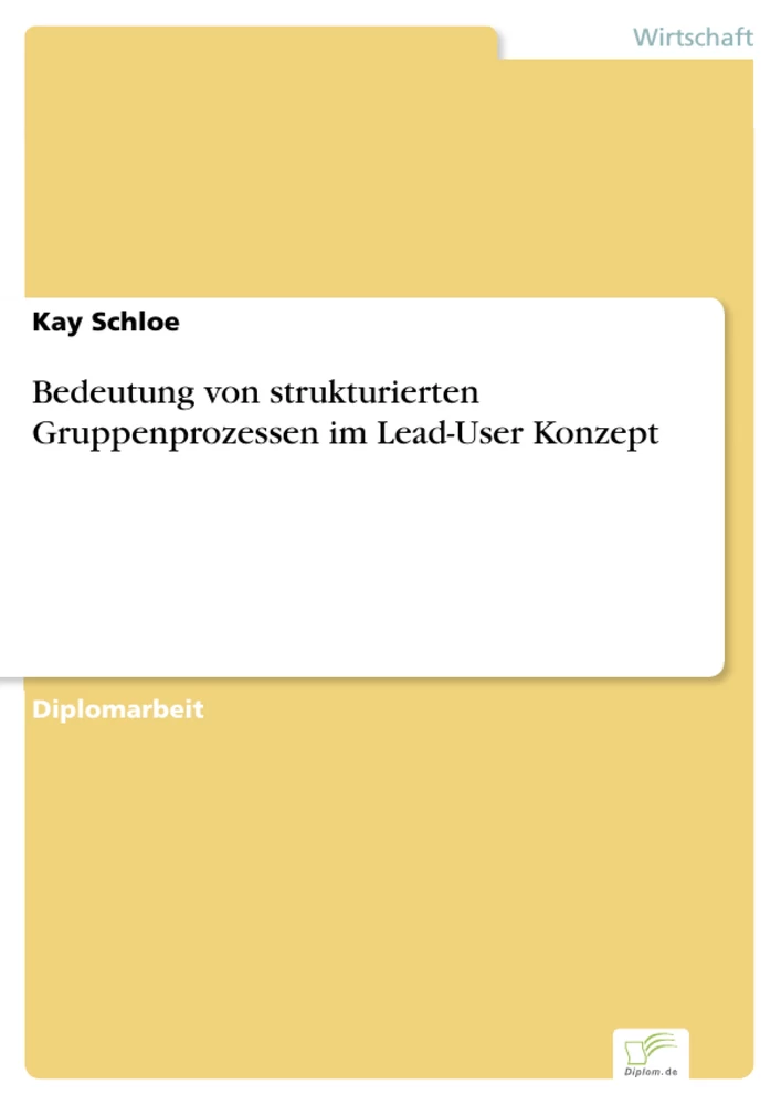 Titel: Bedeutung von strukturierten Gruppenprozessen im Lead-User Konzept
