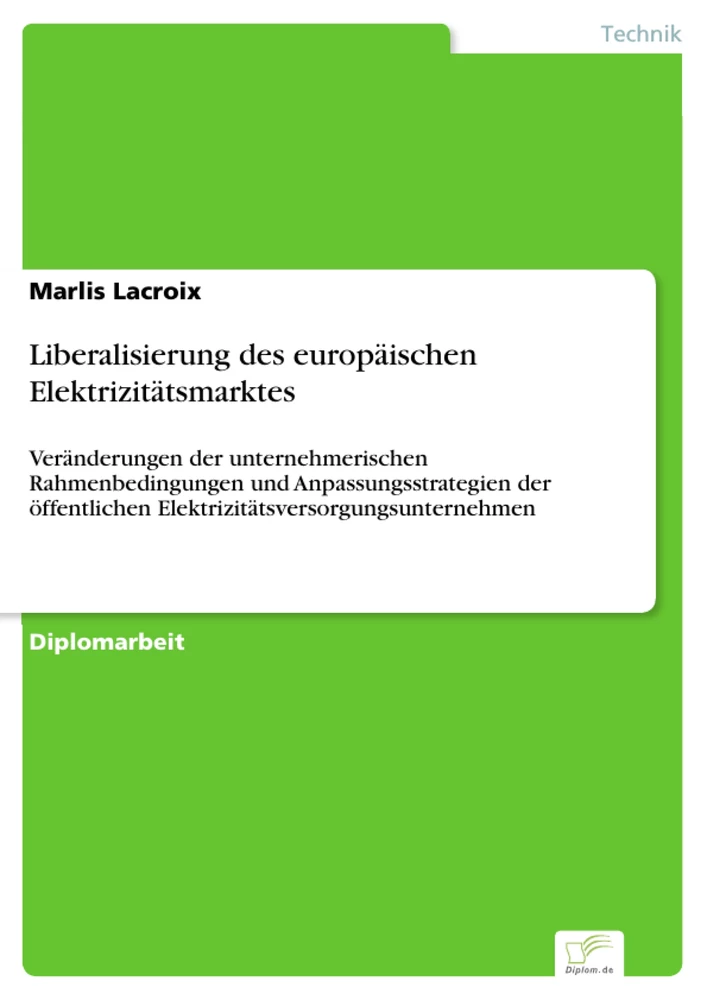Titel: Liberalisierung des europäischen Elektrizitätsmarktes