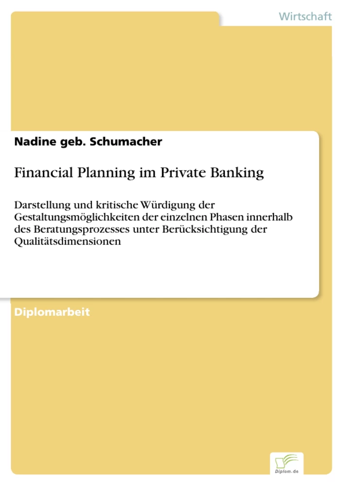 Titel: Financial Planning im Private Banking