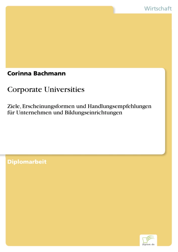Titel: Corporate Universities