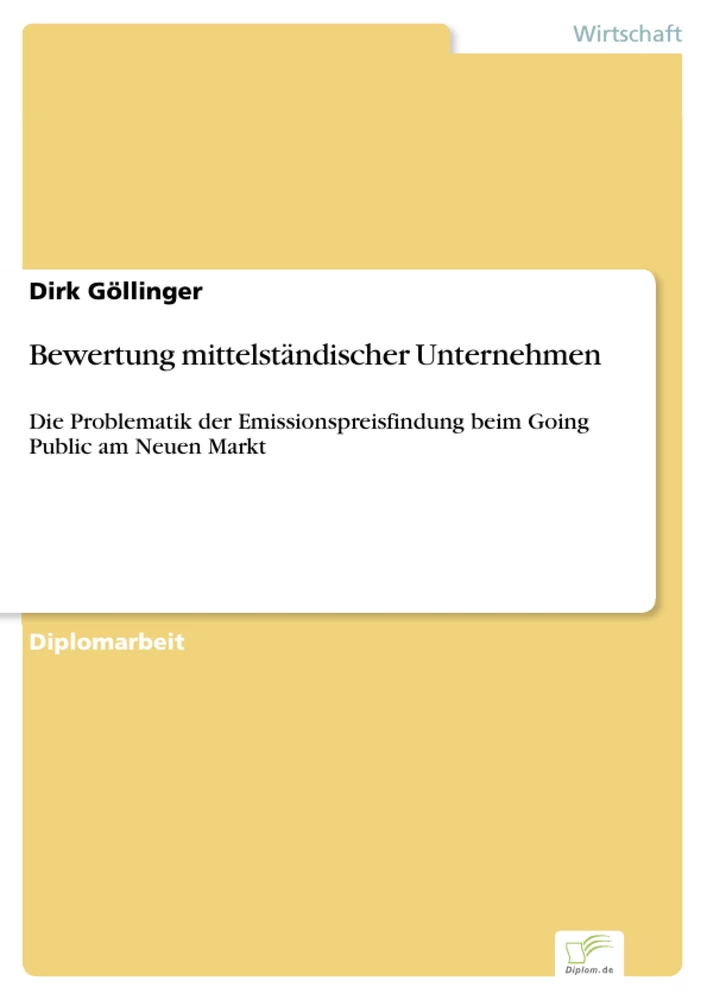 Titel: Bewertung mittelständischer Unternehmen