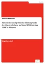 Titel: Historische und politische Hintergründe der Quotendebatte auf dem SPD-Parteitag 1988 in Münster