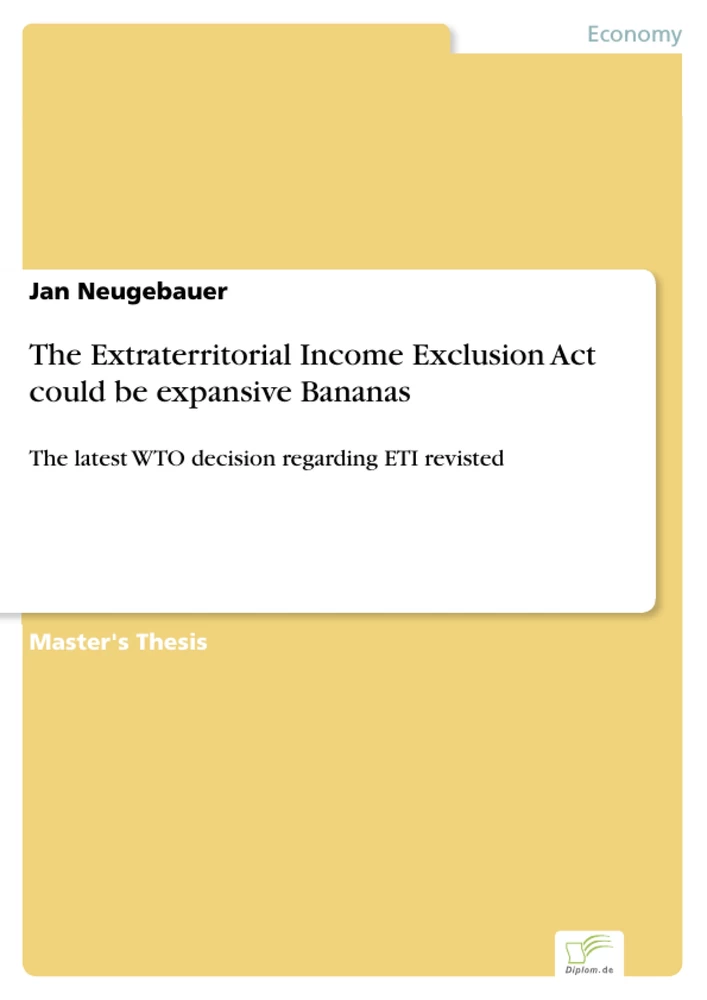 Titel: The Extraterritorial Income Exclusion Act could be expansive Bananas