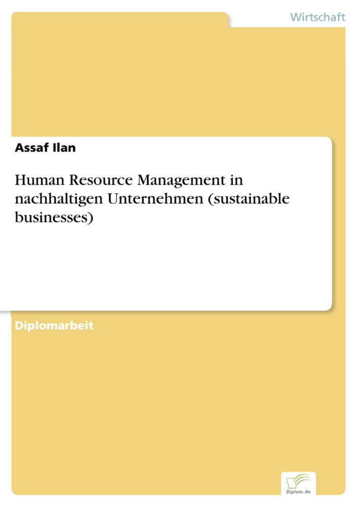 Titel: Human Resource Management in nachhaltigen Unternehmen (sustainable businesses)