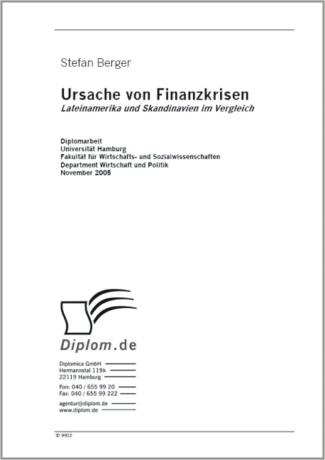 Titel: Ursache von Finanzkrisen