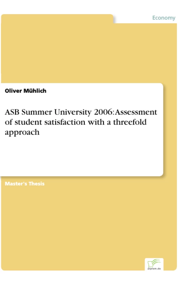 Titel: ASB Summer University 2006: Assessment of student satisfaction with a threefold approach