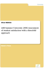 Titel: ASB Summer University 2006: Assessment of student satisfaction with a threefold approach