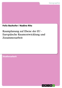 Titel: Raumplanung auf Ebene der EU - Europäische Raumentwicklung und Zusammenarbeit