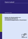 Titel: Kriterien der Neukonzeption von Verbriefungsmethoden für Immobilienanlageprodukte in Deutschland
