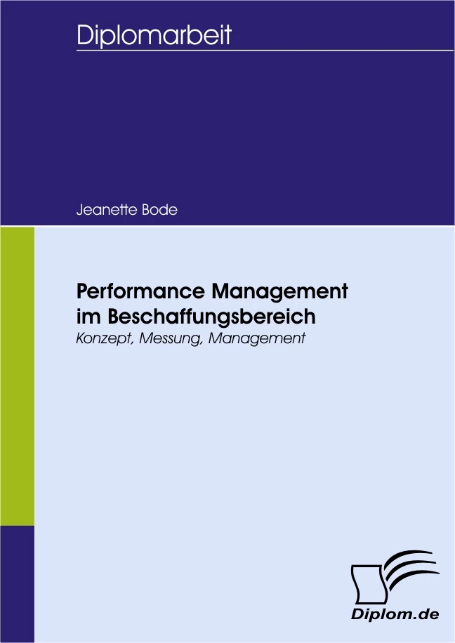 Titel: Performance Management im Beschaffungsbereich