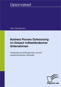 Titel: Business Process Outsourcing im Einkauf mittelständischer Unternehmen