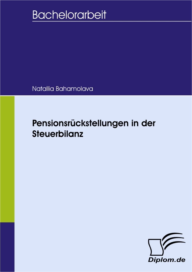 Titel: Pensionsrückstellungen in der Steuerbilanz