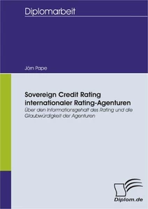 Titel: Sovereign Credit Rating internationaler Rating-Agenturen