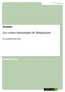 Title: Les contes fantastiques de Maupassant