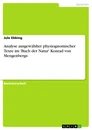 Title: Analyse ausgewählter physiognomischer Texte im 'Buch der Natur' Konrad von Mengenbergs