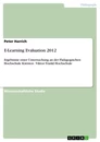 Title: E-Learning Evaluation 2012