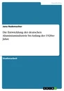 Título: Die Entwicklung der deutschen Aluminiumindustrie bis Anfang der 1920er Jahre