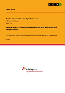 Titel: Human Rights, Economic Globalization and Multinational Corporations