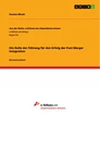Titel: Die Rolle der Führung für den Erfolg der Post Merger Integration