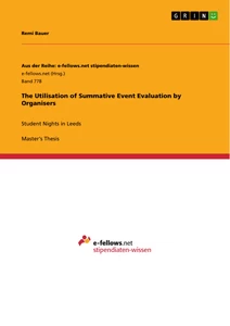 Title: The Utilisation of Summative Event Evaluation by Organisers