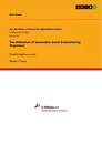 Titre: The Utilisation of Summative Event Evaluation by Organisers