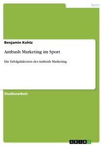Title: Ambush Marketing im Sport