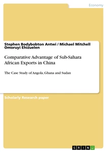 Title: Comparative Advantage of Sub-Sahara African Exports in China