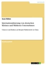 Título: Internationalisierung von deutschen Kleinen und Mittleren Unternehmen