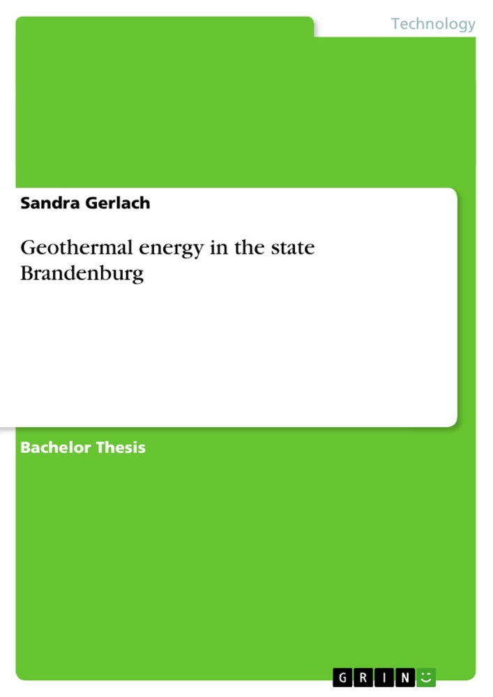 Title: Geothermal energy in the state Brandenburg