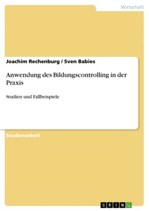 Titre: Anwendung des Bildungscontrolling in der Praxis