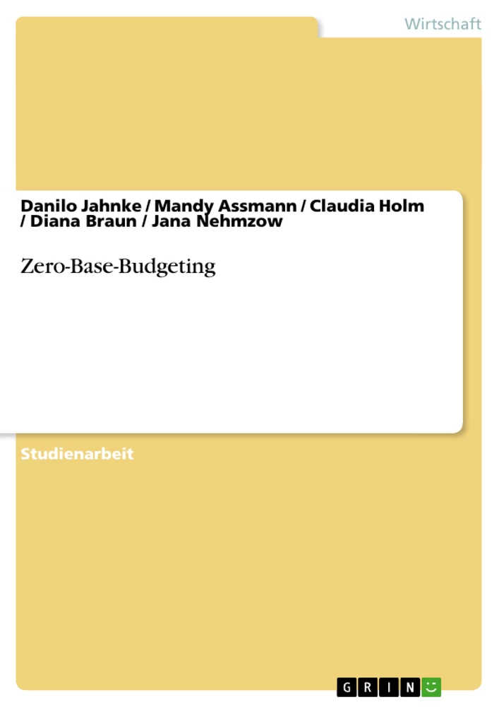 Title: Zero-Base-Budgeting