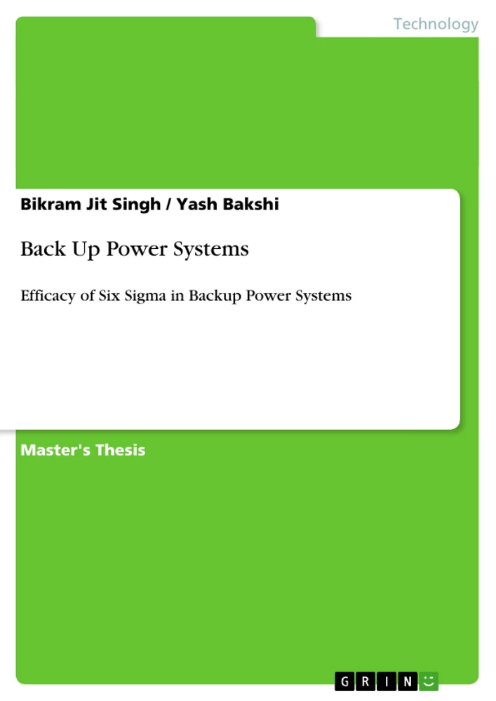Title: Back Up Power Systems