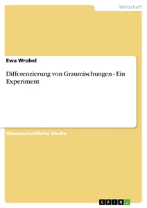 Titre: Differenzierung von Graumischungen - Ein Experiment