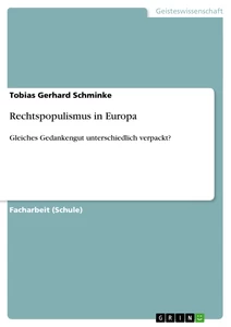 Titel: Rechtspopulismus in Europa