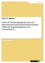 Titre: Senkt die Rechnungslegung nach den International Financial Reporting Standards (IFRS) die Eigenkapitalkosten der Unternehmen?