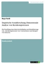 Titel: Empirische Sozialforschung. Dimensionale Analyse von Kernkompetenzen